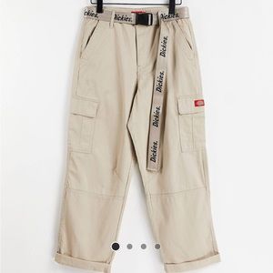 Dickies Khaki Belted Utility Cargo Pants